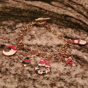 Festive Gold Charm Bracelet